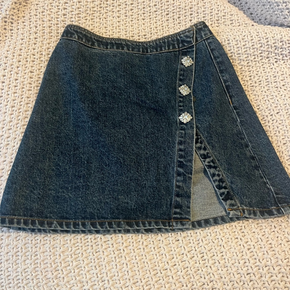 Self Portrait Denim Skirt